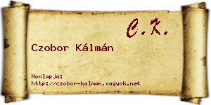 Czobor Kálmán névjegykártya