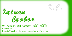 kalman czobor business card